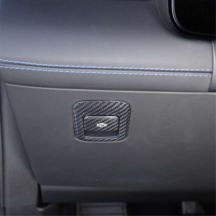 for Grecale 2022 2023 Dry Carbon Fiber Car Electronic Handbrake Auto P Button Switch Cover Trim Acce