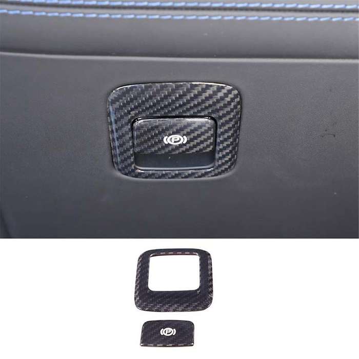 for Grecale 2022 2023 Dry Carbon Fiber Car Electronic Handbrake Auto P Button Switch Cover Trim Acc