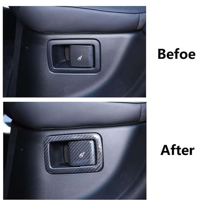 for Grecale 2022 2023 Dry Carbon Fiber Car Rear Seat Adjustment Switch Frame Cover Trim Decorative A