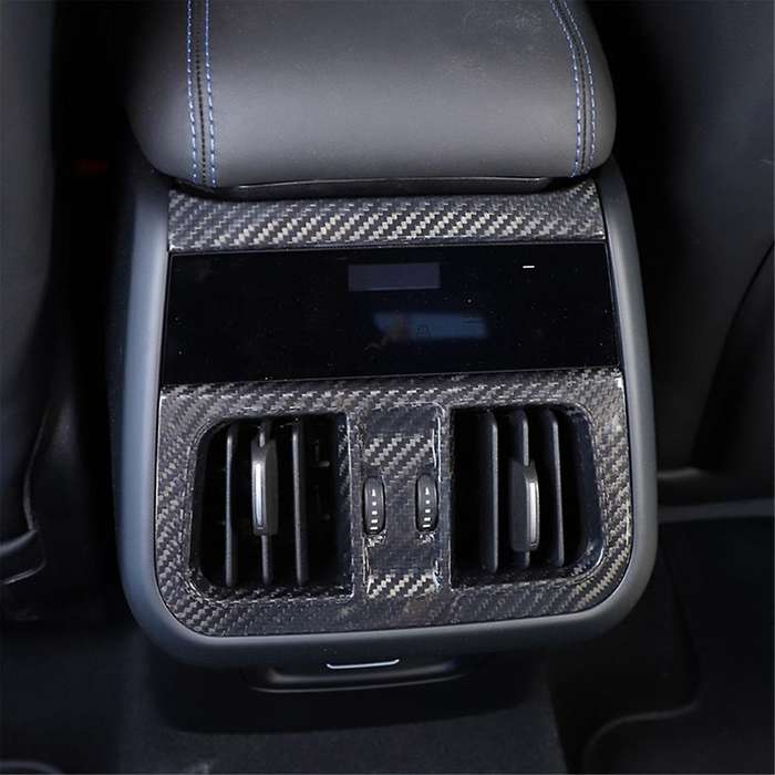 for Grecale 2022 2023 Dry Carbon Fiber Car Rear Air Outlet Vent Frame Cover Trim Sticker Accessorie