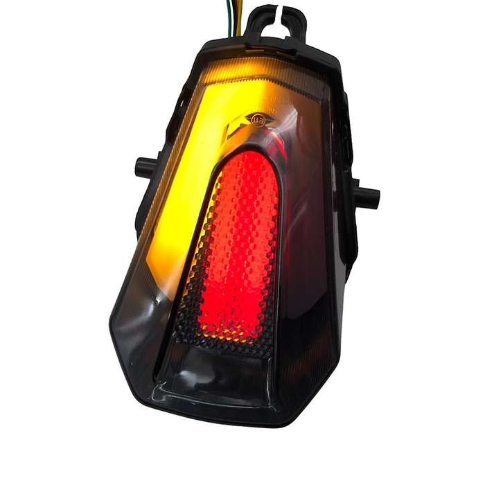 for GSX-R1000 GSXR1000 2017-2021 Rear Tail Light Brake Turn Signals Integrated LED Light - Black