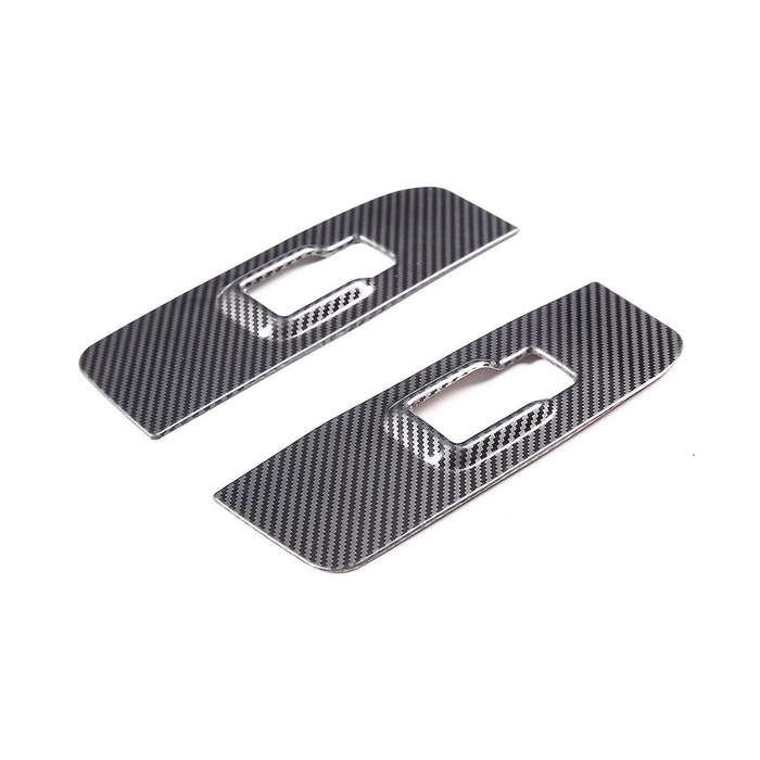 for H3 2005-2007 Stainless Steel Carbon Car Door Window Glass Lift Switch Frame Cover Trim Sticker A