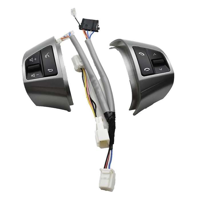 for HD 2008-2016 Multifunction Steering Wheel Control Button Switch Audio Control Silver 8 Keys