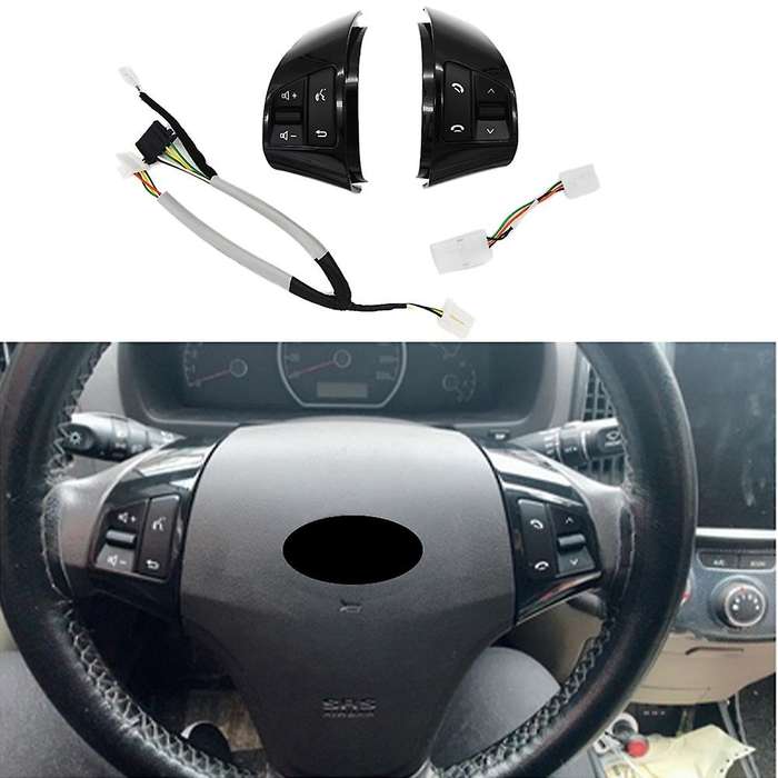 for HD 2008-2016 Multifunction Steering Wheel Control Button Switch Audio Control Black 8 Keys
