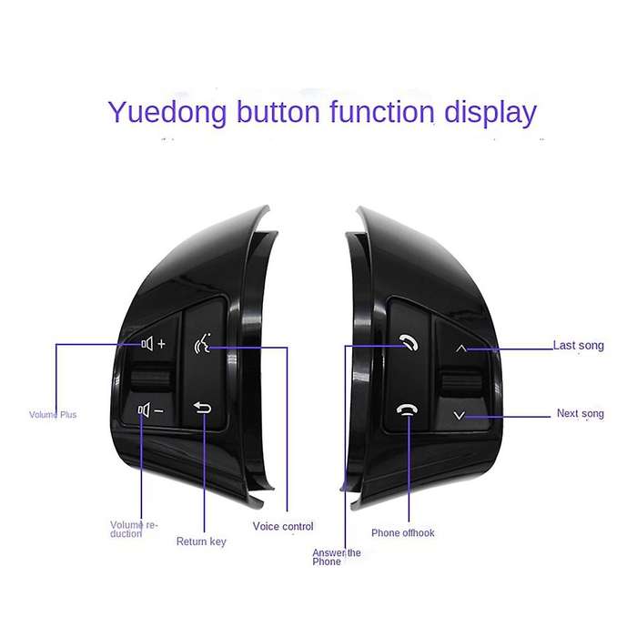 for HD 2008-2016 Multifunction Steering Wheel Control Button Switch Audio Control Black 8 Keys
