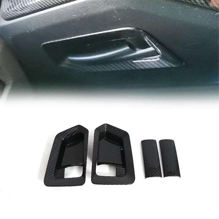 for Hiace H300 2019 2020 Carbon Fiber Style Inner Door Handle Cover Catch Bowl Trim Insert Bezel