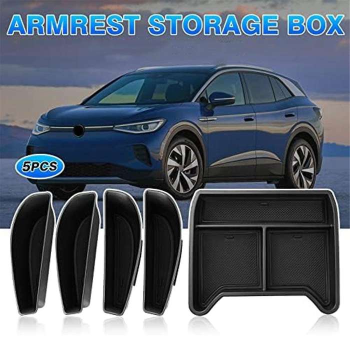 for Id.4 Id4 2021-2023 Center Console Storage Box Center Console Bottom Insert Tray Door Side Storag