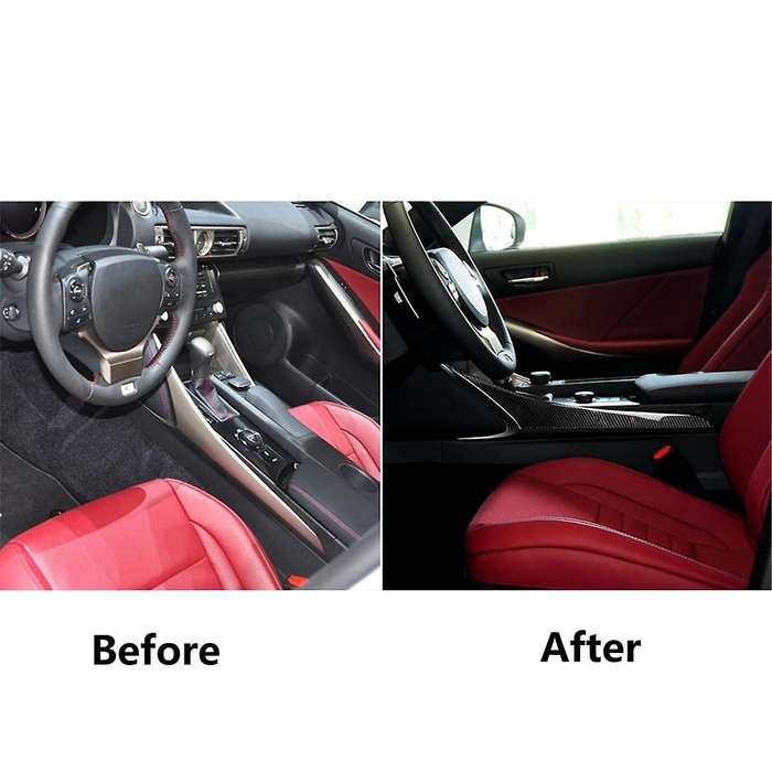 for Is250 Is200t Is300 Is350 2013-2019 Carbon Fiber Center Console Side Gear Shift Frame Cover Trim