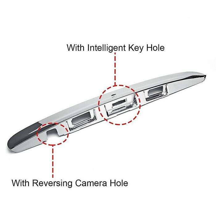 for J10 2007-2014 Chrome Car Rear Boot Lid Handle with Intelligent Key Camera Hole