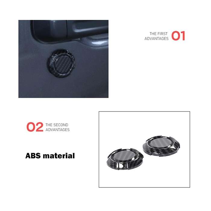 for Jimny 2018-2020 Car Door Key Hole Decoration Cover Trim Door Lock Cover Carbon Fiber Exterior A