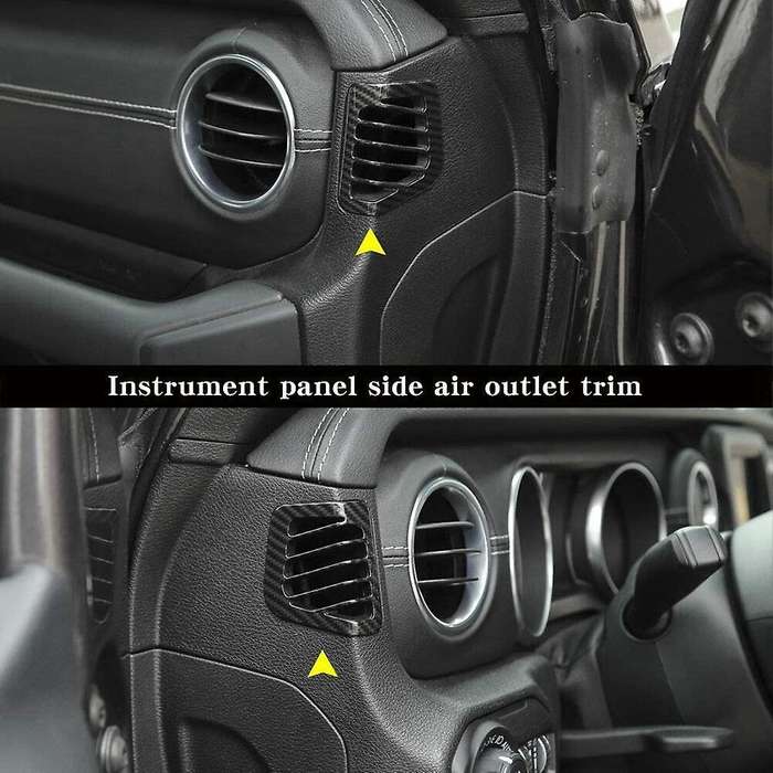for JL JT 2018-2021 Car Interior Dashboard AC Air Outlet Vent Cover Trim Decor Accessories Carbon Fi