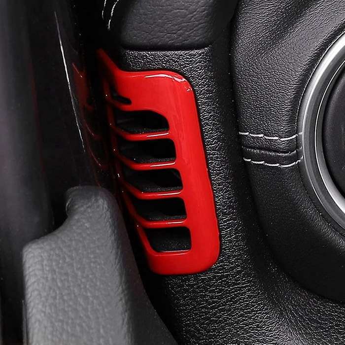 for JL JT 2018-2021 Car Interior Dashboard AC Air Outlet Vent Cover Trim Decor Accessories Red