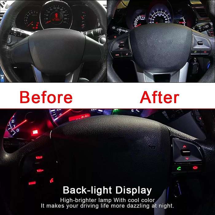 for K2 2011-2014 Multifunction Steering Wheel Control Button Audio Phone Volume Switch with Backlig