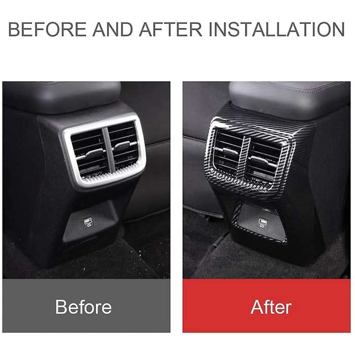 for K5 2020 2021 2022 Car Rear Armrest Air Condition Outlet Vent Cover Trim Decor Frame Accessories,