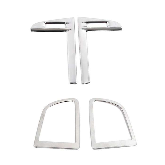 for Koleos 17-20 Center Console Air Conditioning AC Outlet Vent Frame Cover Trim Stainless Steel for