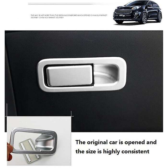 for KX5 2016-2020 Car Chrome Interior Glove Box Cover Door Handle Catch Trim Center Console Accessor