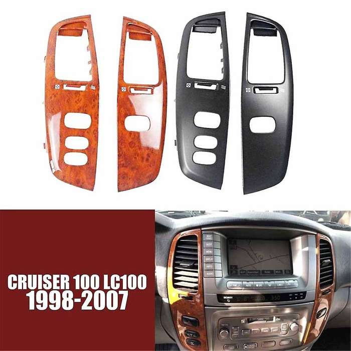 for Land Cruiser Lc100 Fj100 Ujz100 Car Dashboard Panel Air Conditioner Outlet Vents Trim Matte Blac