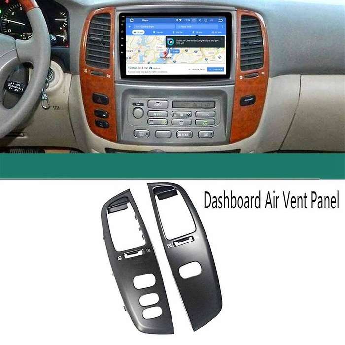 for Land Cruiser Lc100 Fj100 Ujz100 Car Dashboard Panel Air Conditioner Outlet Vents Trim Matte Bla
