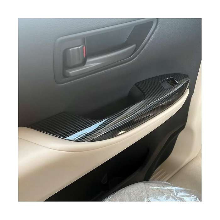 for Land Cruiser Lc300 2022 2023 Door Armrest Window Lift Cover Trim Decoration - Abs Carbon Fiber
