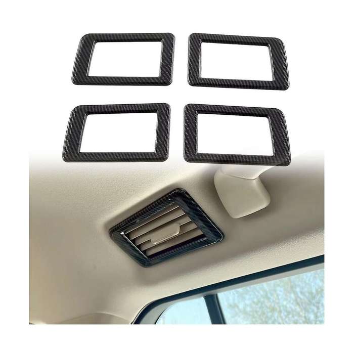 for Land Cruiser Lc300 2022 2023 Rear Row Upper Outlet Cover Trim Decoration - Abs Carbon Fiber