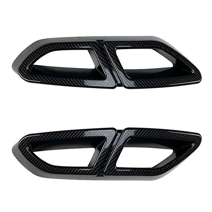 for Magotan B8 2016-2019 Rear Lip Bumper Spoiler Car Tail Throat Frame Exhaust Pipe Trim Carbon Fibe