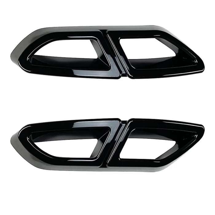 for Magotan B8 2016-2019 Rear Lip Bumper Spoiler Car Tail Throat Frame Exhaust Pipe Trim Glossy Blac
