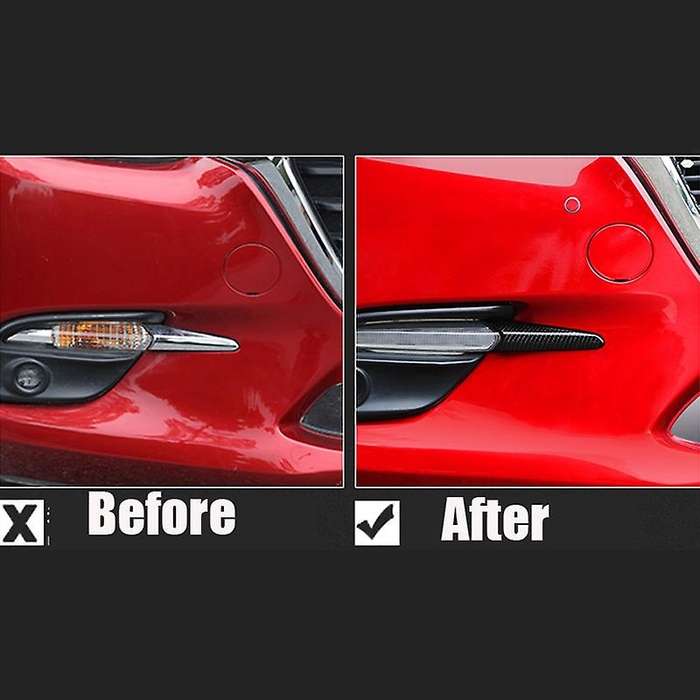 for Mazda 3 Axela 2017 Front Fog Light Eyebrow Cover Trim Sticker Daytime Running Light Decoration