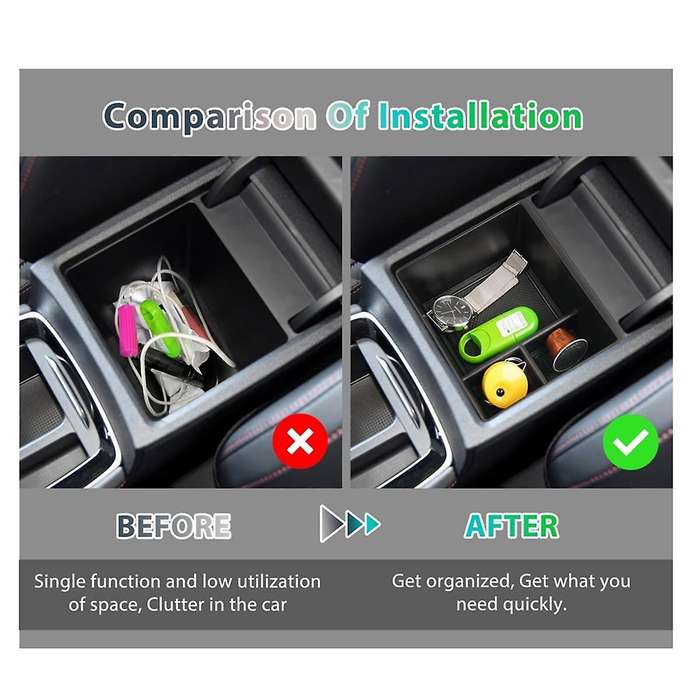 for MG /MG EV 2018-2024 Centre Console Organiser Armrest Storage Box Tray Glove Box Interior Access