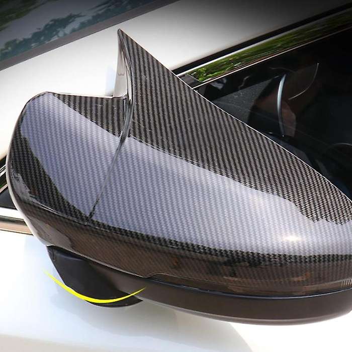for MG 6 MG6 2017-2019 Carbon Fibre Car Horn Rearview Mirror Cover Side Mirror Cover Trim Decorative