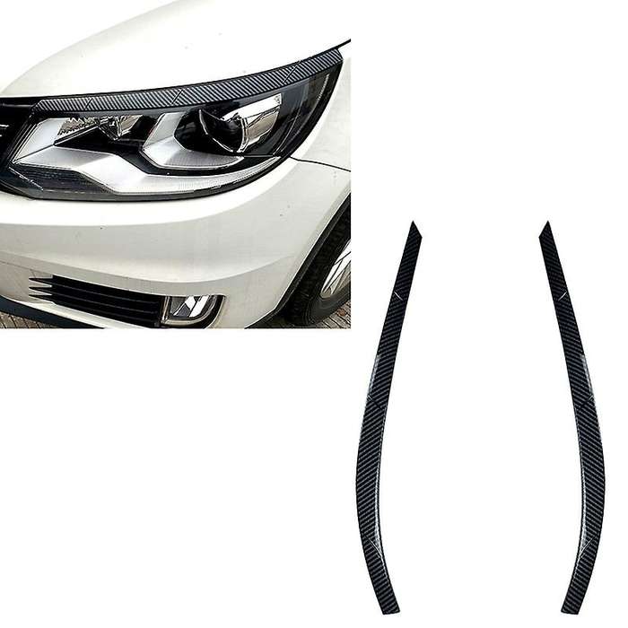 for MK1 2011-2016 Carbon Fiber Car Sticker Front Headlights Eyebrow Eyelid Trim Cover Accessories AB