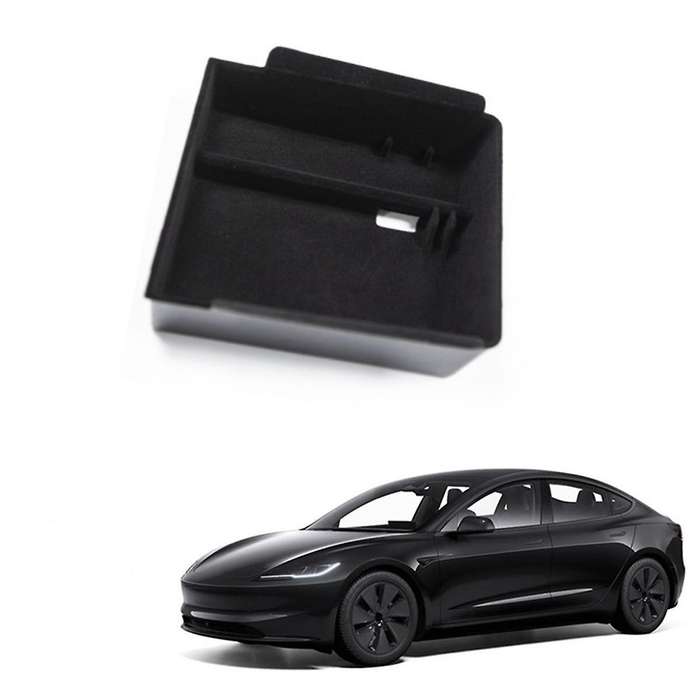 for Model 3 2024 Center Console Armrest Storage Box Organizer Abs Flocking Storage Tray Accessories