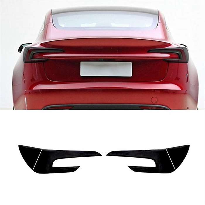 for Model 3 2024 Car Rear Taillight Protective Film Tpu Tail Lamp Cover Sticker Trim - Smoked Black