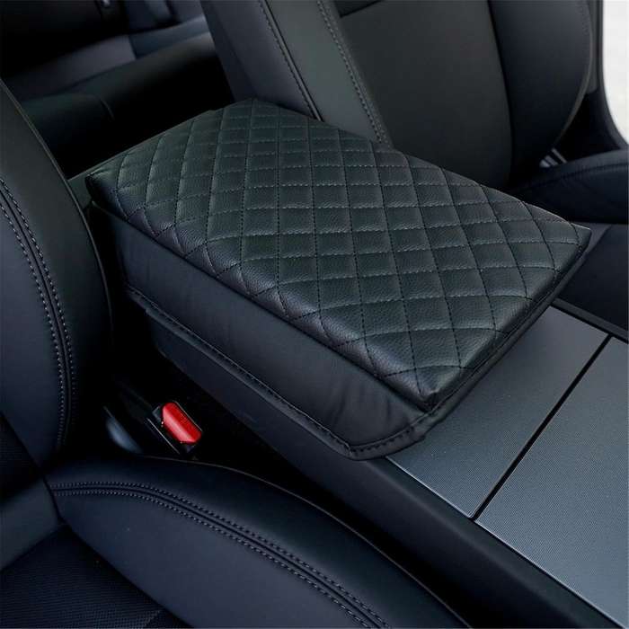 for Model 3 2024 Center Console Cover, Pu Armrest Box Cushion Protector Accessories