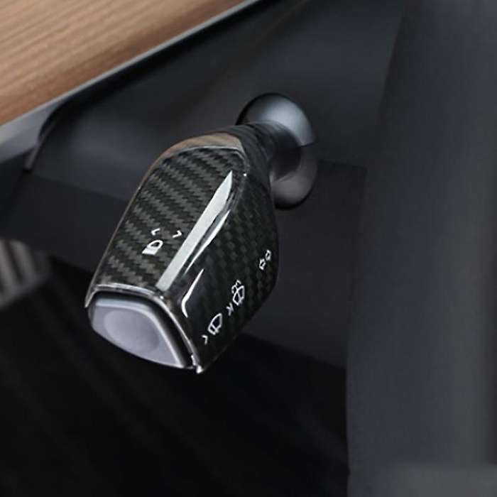 for Model 3 Model Y 2016-19 Car Carbon Fiber Wiper Shift Trim Steering Wheel Shift Paddle Cover Acce