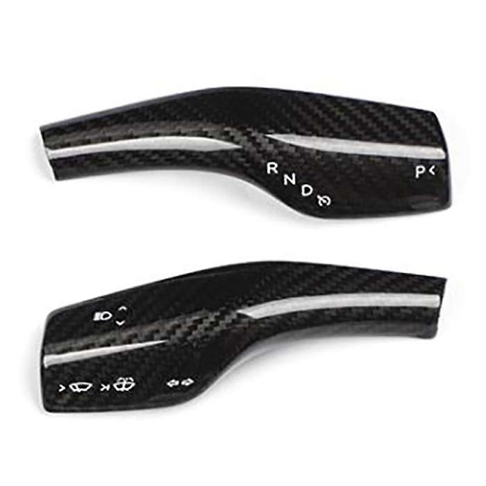 for Model 3 Model Y 2016-19 Car Carbon Fiber Wiper Shift Trim Steering Wheel Shift Paddle Cover Acce