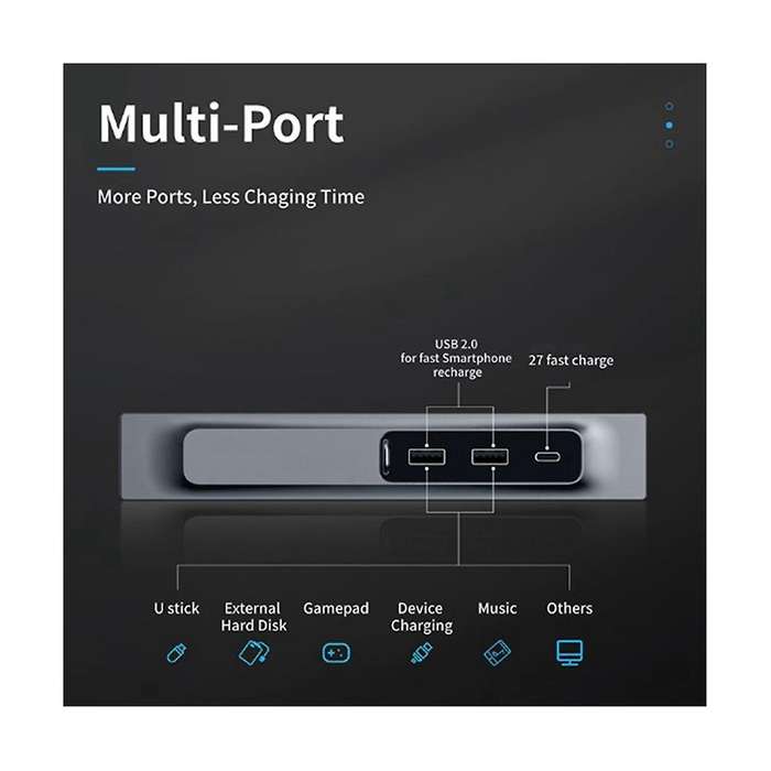 for Model 3/y 2021-2022 Quick Charger Intelligent Usb Docking Station Shunt Hub Car Interior Powere