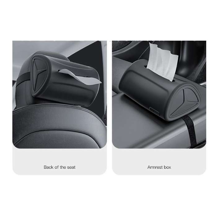 for Model 3 Y Car Silica Gel Mounted Tissue Box Hidden Drawer Hanging Decoration Car Accessories