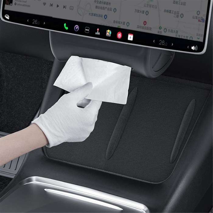 for Model 3 Y Car Silica Gel Mounted Tissue Box Hidden Drawer Hanging Decoration Car Accessories