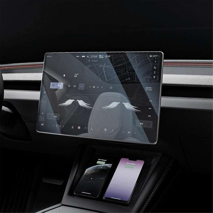for Model X Model S 2022-2024 Navigation Tempered Film Air Conditioning Control Screen Film, 1pcs-a