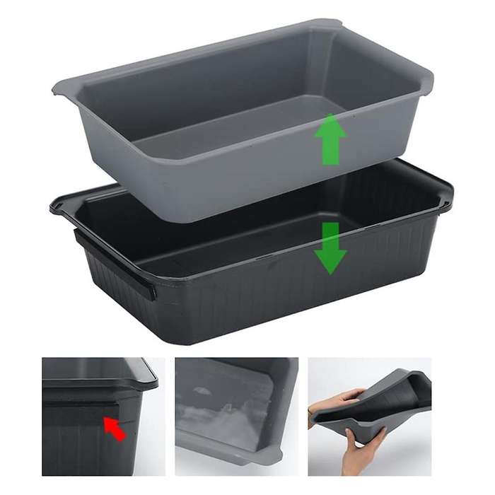for Model Y 2021-2023 Front Under Seat Storage Organizer, Double-layer Hidden Storage Box Accessorie
