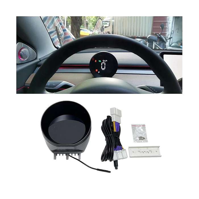 for Model Y Car Multifunction Steering Wheel HUD HD LCD Display Instrument Multimedia OBD