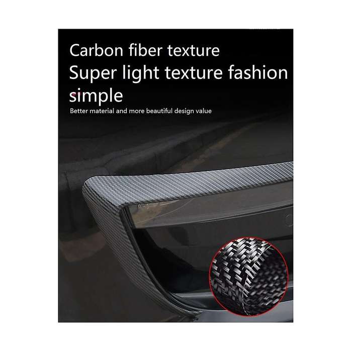 for Model Y Front Fog Light Cover Spoiler Wind Knife Surround Accessories Glossy Carbon Fiber Patte