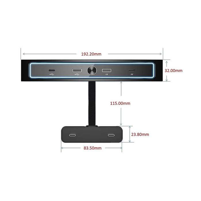 for Model3/y Motors Smart Fast Charging Data Interface Car Center 2 to 4 Charging Interface Docking