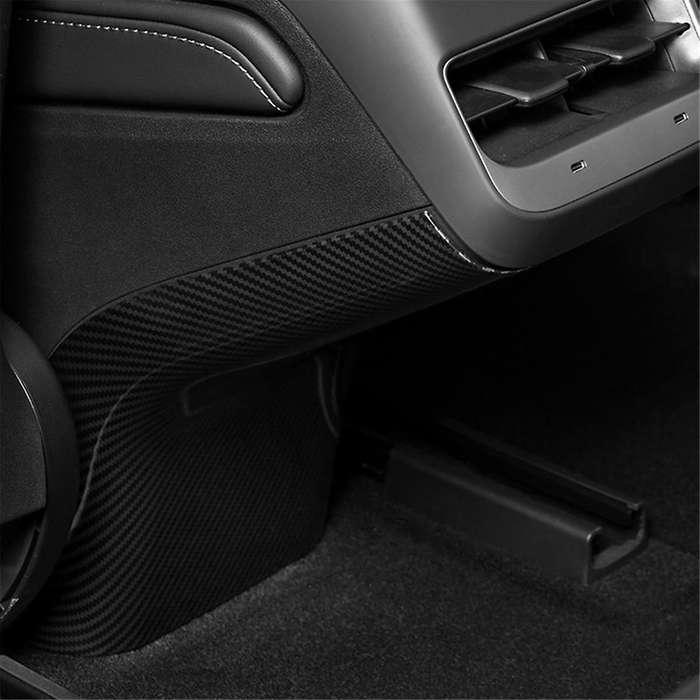 for Model3y Car Air Conditioner Vent Outlet Rear Anti Kick Board Decorative Sticker Trim Cover Inter