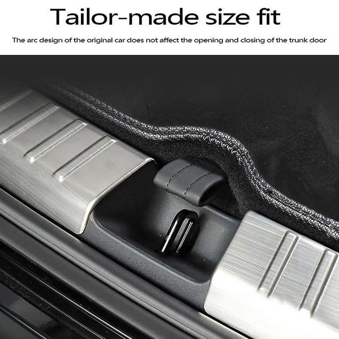 for Model Y Trunk Guard Prevent Plate Pedal Cover Trim Auto Anti-Scratch Protection Stainless Carbon