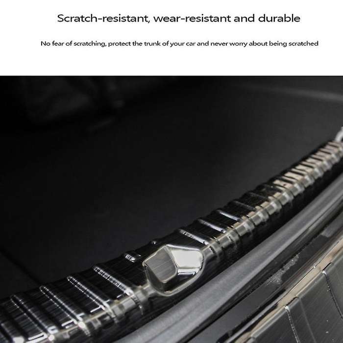 for Model Y Trunk Guard Prevent Plate Pedal Cover Trim Auto Anti-Scratch Protection Stainless Carbon