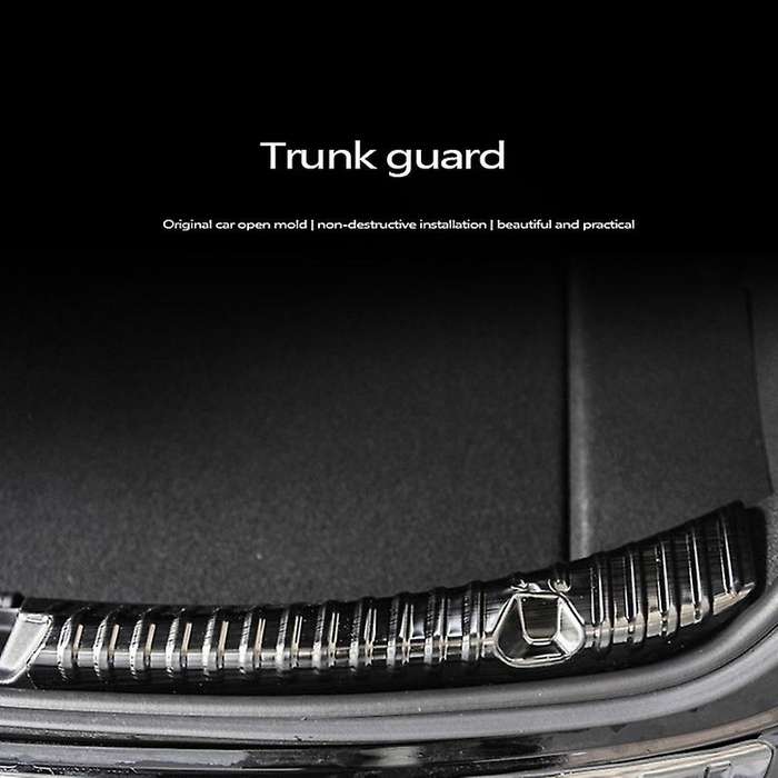 for Model Y Trunk Guard Prevent Plate Pedal Cover Trim Auto Anti-Scratch Protection Stainless Carbon