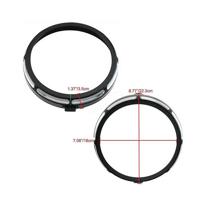 for Motorbike Conversion Head Light Lamp Cover 7 Inch Lamp Cover Head Light Lamp Trim Cover Trim Co