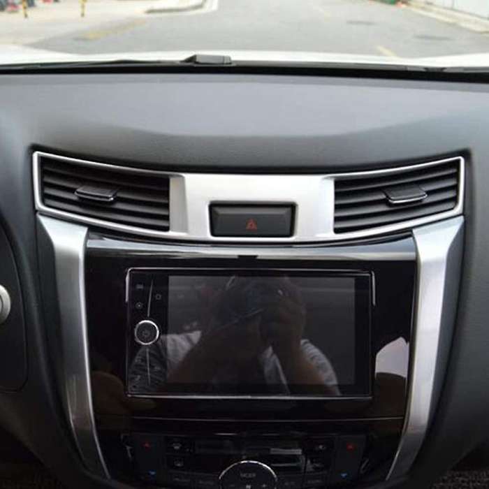 for Navara Np300 2016-2021 Car Control Conditioning Outlet Vent Frame Cover Trim Sticker Accessorie