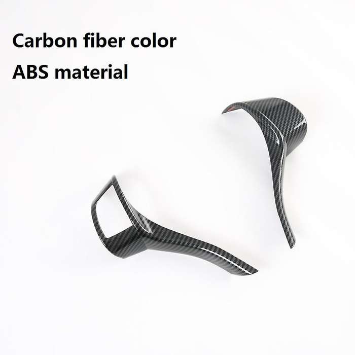 for Navara NP300 2016-2021 Carbon Fibre Car Steering Wheel Panel Button Cover Trim Decorative Sticke